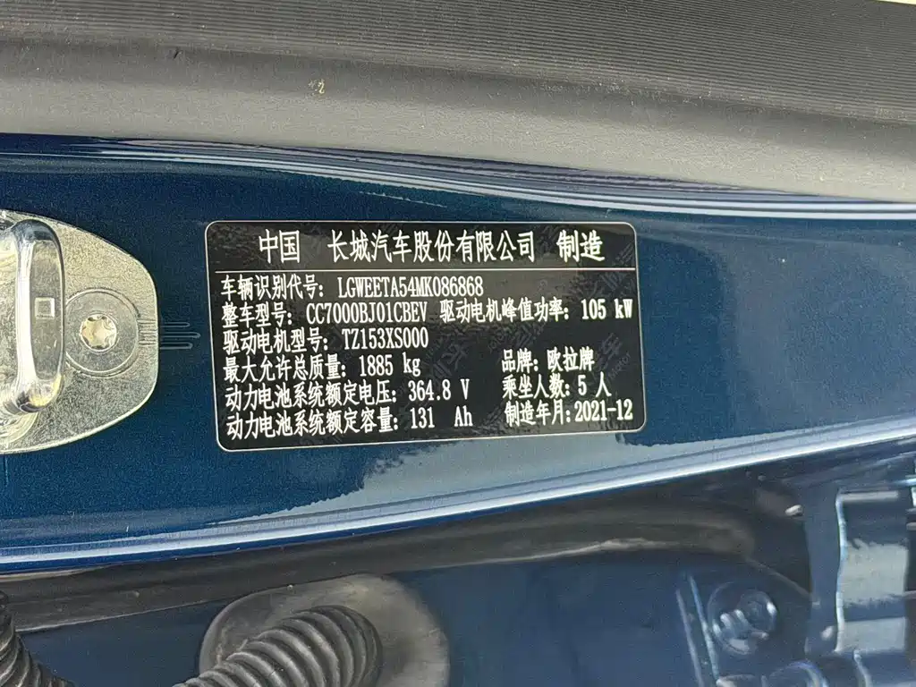 ORA Good Cat 2021款 400km标准续航 雅典娜版 磷酸铁锂 купить на сайте DeffCars